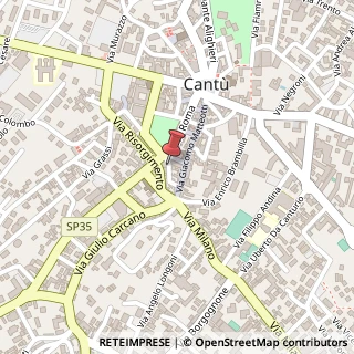 Mappa Via Camillo Benso Conte di Cavour,  9, 22063 Cantù, Como (Lombardia)