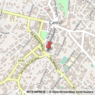 Mappa Via Giacomo Matteotti, 36, 22063 Cantù, Como (Lombardia)