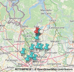 Mappa 22044 Inverigo CO, Italia (13.60636)