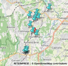 Mappa 22044 Inverigo CO, Italia (1.74538)