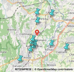 Mappa 22044 Inverigo CO, Italia (1.92818)