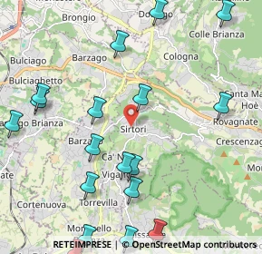 Mappa Via Risorgimento, 23896 Sirtori LC, Italia (2.851)