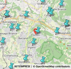 Mappa Via Risorgimento, 23896 Sirtori LC, Italia (2.991)