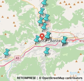 Mappa Via Italo Mus, 11100 Aosta AO, Italia (3.28083)