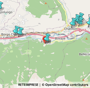 Mappa Frazione Tzesanouva, 11024 Pontey AO, Italia (3.29583)