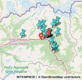 Mappa Frazione Tzesanouva, 11024 Pontey AO, Italia (8.5875)
