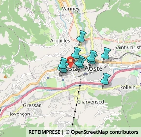 Mappa Via Monte Pasubio, 11100 Aosta AO, Italia (0.95091)
