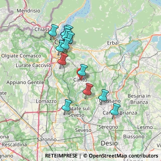 Mappa Via Brambilla Enrico, 22063 Cantù CO, Italia (7.38933)