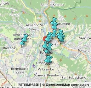 Mappa Via Alessandro Volta, 24011 Almè BG, Italia (1.17188)