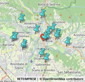 Mappa Via Alessandro Volta, 24011 Almè BG, Italia (1.58188)