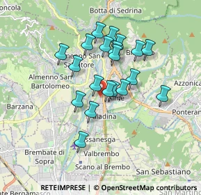 Mappa Via Alessandro Volta, 24011 Almè BG, Italia (1.427)