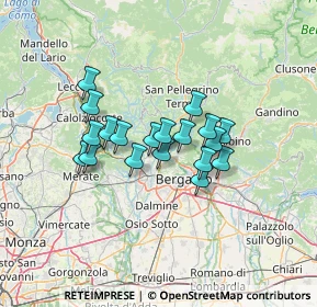 Mappa Via Alessandro Volta, 24011 Almè BG, Italia (9.75053)