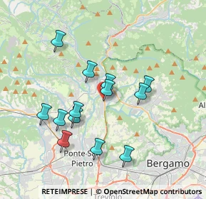 Mappa Via Alessandro Volta, 24011 Almè BG, Italia (3.33692)