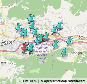 Mappa Località Autoporto, 11100 Pollein AO, Italia (1.4945)