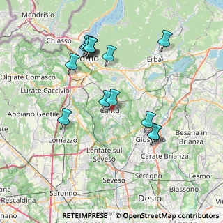 Mappa Via Alberto da Giussano, 22063 Cantù CO, Italia (7.46786)