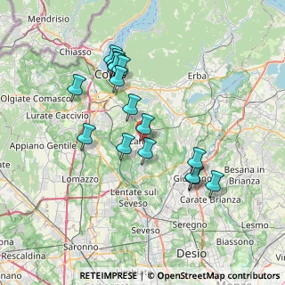 Mappa Via Alberto da Giussano, 22063 Cantù CO, Italia (6.85563)