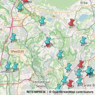 Mappa Viale della Madonna, 22063 Cantù CO, Italia (6.9225)