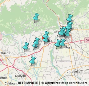 Mappa Via Fermi presso Poliambulatorio SALUS, 36063 Marostica VI, Italia (6.18467)