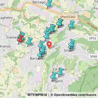 Mappa Via Sirtori, 23891 Barzanò LC, Italia (0.9275)