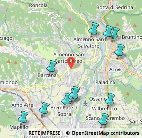 Mappa Via galleria del commercio, 24030 Almenno San Bartolomeo BG, Italia (2.54583)