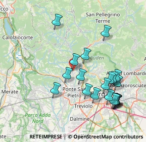 Mappa Via galleria del commercio, 24030 Almenno San Bartolomeo BG, Italia (8.0875)