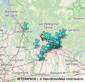 Mappa Via Silvio Pellico, 24011 Almè BG, Italia (9.7455)