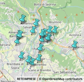Mappa Via Arturo Toscanini, 24011 Almé BG, Italia (1.602)