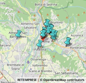 Mappa Via Arturo Toscanini, 24011 Almè BG, Italia (0.9695)