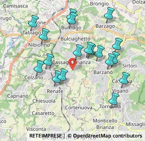 Mappa Via Don E. Colnaghi, 23893 Cassago Brianza LC, Italia (1.91667)