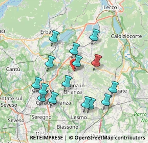 Mappa Via Don E. Colnaghi, 23893 Cassago Brianza LC, Italia (7.07733)