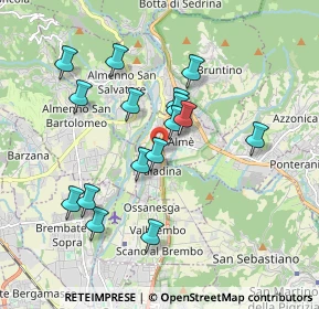 Mappa Via Bartolomeo Colleoni, 24030 Paladina BG, Italia (1.66813)