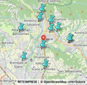 Mappa Via Bartolomeo Colleoni, 24030 Paladina BG, Italia (1.89091)