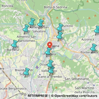 Mappa Via Bartolomeo Colleoni, 24030 Paladina BG, Italia (2.37083)