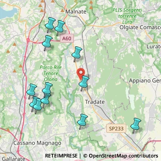 Mappa Via dei Mughetti, 21040 Venegono inferiore VA, Italia (4.99)