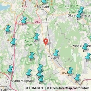 Mappa Via dei Mughetti, 21040 Venegono inferiore VA, Italia (6.8515)
