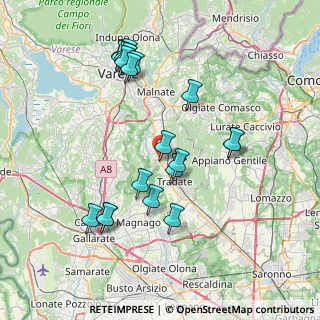 Mappa Via dei Mughetti, 21040 Venegono inferiore VA, Italia (7.8065)