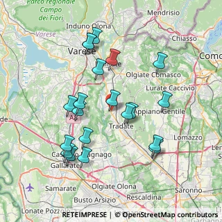 Mappa Via dei Mughetti, 21040 Venegono inferiore VA, Italia (7.497)
