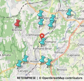 Mappa Via Urbano III, 22044 Inverigo CO, Italia (2.14545)