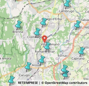 Mappa Via Urbano III, 22044 Inverigo CO, Italia (2.998)