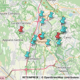 Mappa Via Nino Bixio, 22073 Fino Mornasco CO, Italia (3.7425)