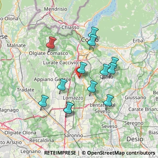 Mappa Via Nino Bixio, 22073 Fino Mornasco CO, Italia (6.87462)