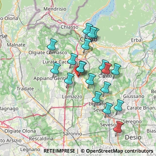 Mappa Via Nino Bixio, 22073 Fino Mornasco CO, Italia (6.29105)
