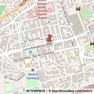 Mappa Corso-Avenue btg. Aosta, 89, 11100 Aosta, Aosta (Valle d'Aosta)