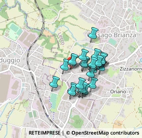 Mappa Via Fontana, 23893 Cassago Brianza LC, Italia (0.3)