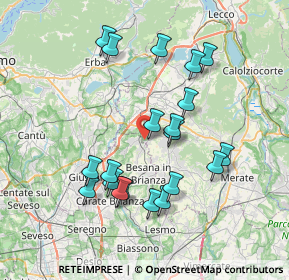 Mappa Via Fontana, 23893 Cassago Brianza LC, Italia (7.172)