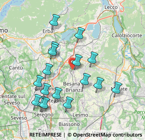 Mappa Via Fontana, 23893 Cassago Brianza LC, Italia (7.52647)