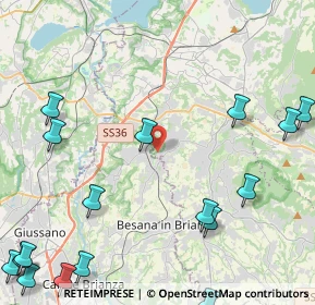 Mappa Via Fontana, 23893 Cassago Brianza LC, Italia (6.899)