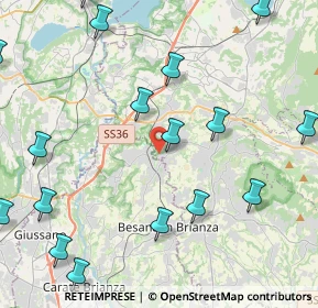 Mappa Via Fontana, 23893 Cassago Brianza LC, Italia (6.1685)