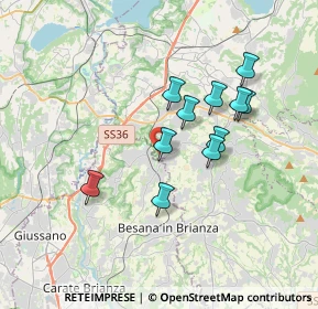 Mappa Via Fontana, 23893 Cassago Brianza LC, Italia (2.98091)