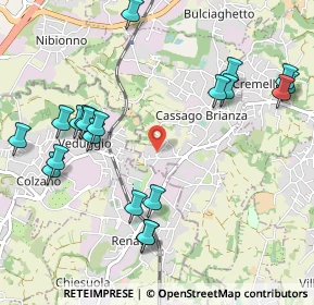 Mappa Via Fontana, 23893 Cassago Brianza LC, Italia (1.1965)